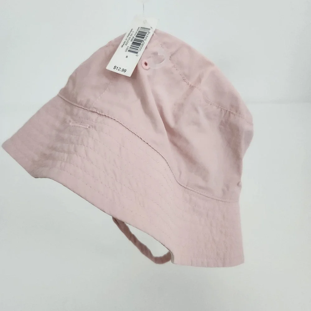 Baby Girl Pink Bucket Sun Hat Small Adjustable Strap NWT